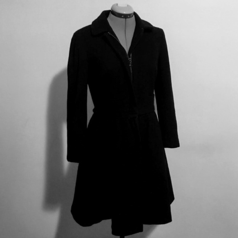 2-in-1 Skirted Wool Dress Coat